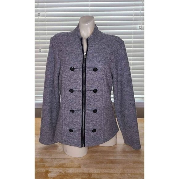 august silk Jackets & Blazers - Size Medium August Silk Gray 100% Wool Jacket